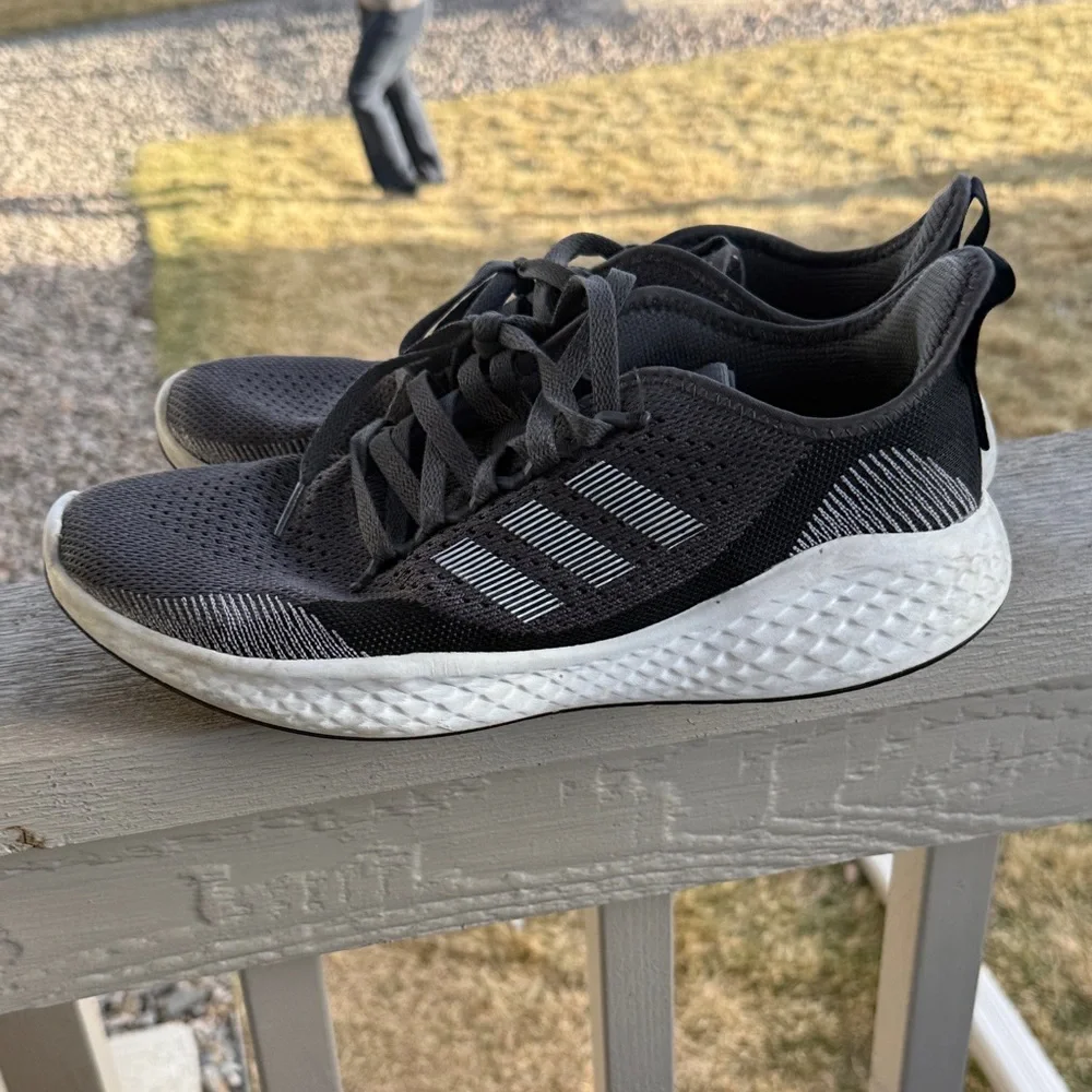 Adidas Men’s Black and Gray Athletic Sneakers 11M